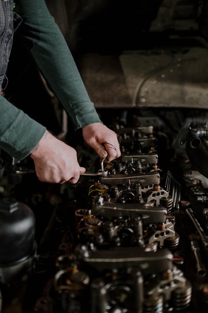Close-up of a mechanic